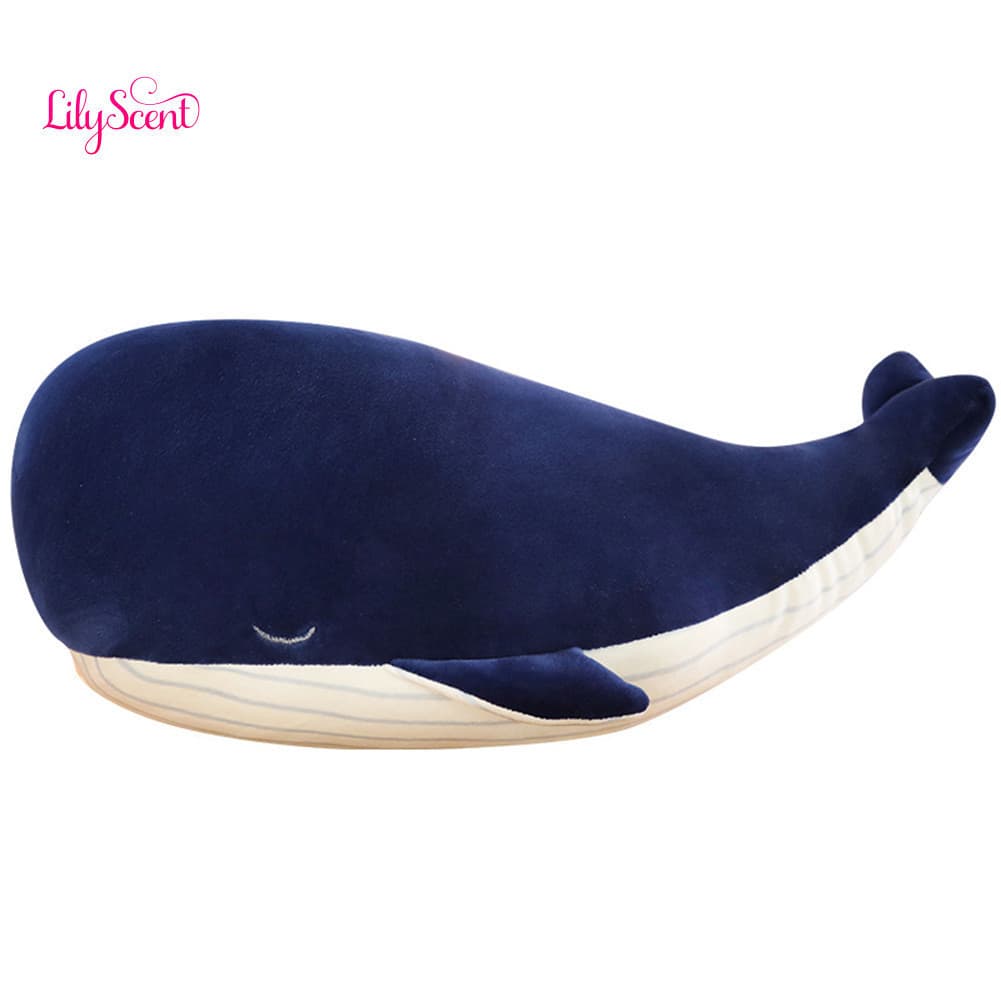 [♥ Lily] Desenho Animado Baleia Azul Oceano Animal Macio Pelúcia Boneca Crianças Meninas Brinquedo Presente De Natal