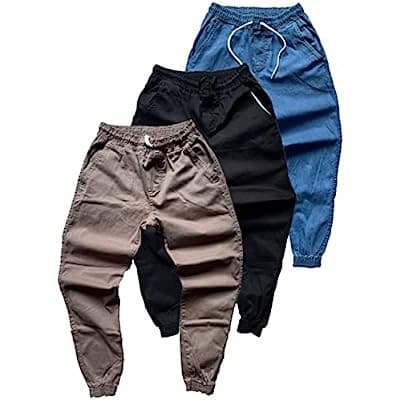 calça jogguer i varias cores juvenil  veste do 12 ao 16 Bege sarja forma tamanho ideal