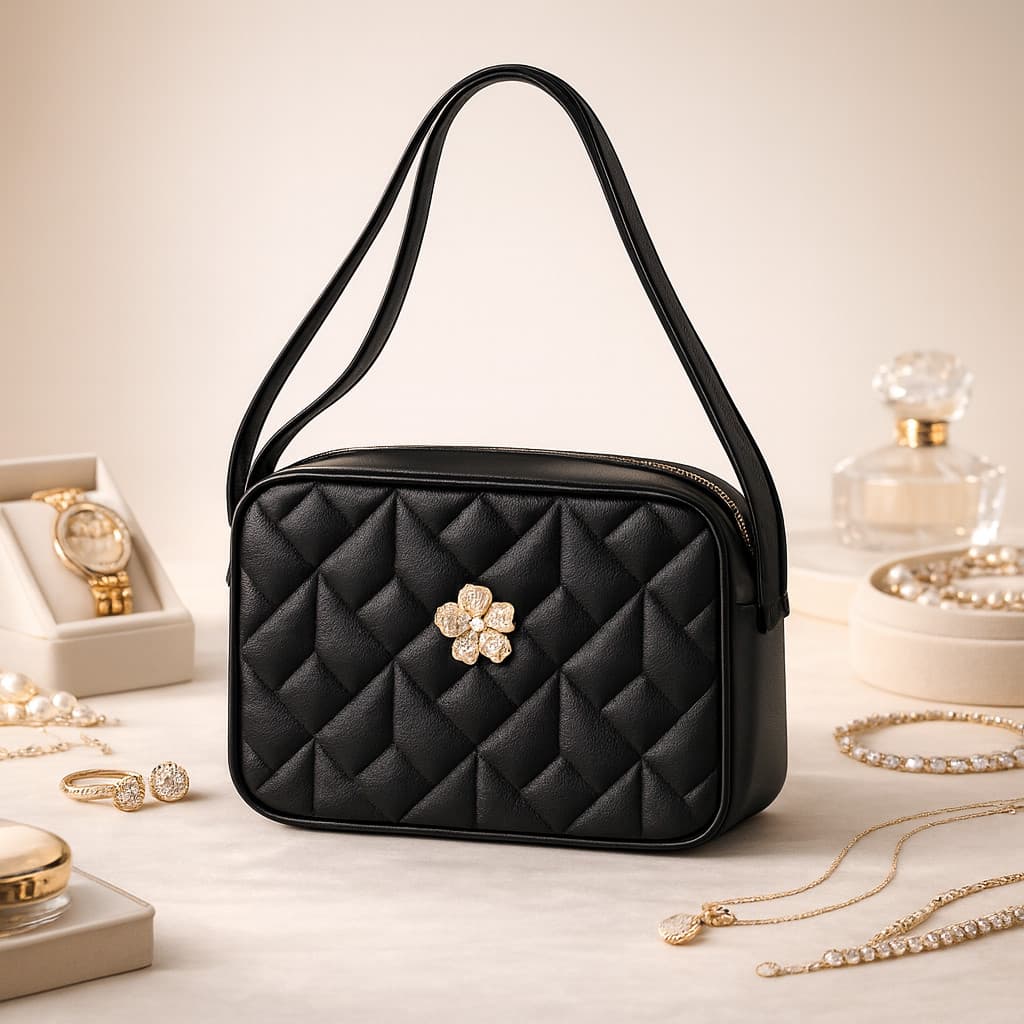 Bolsa Feminina Minimalista Transversal Flor Várias Cores Linda Versátil - Promoção Envio Imediato