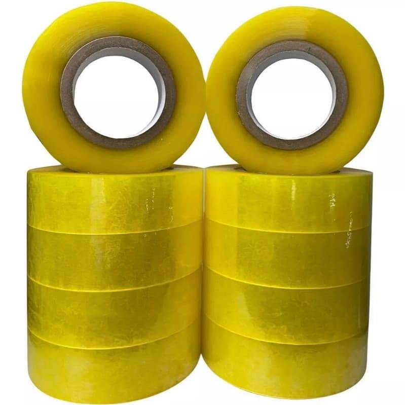 Kit Fita Adesiva Transparente 200m Larga Para Embalar