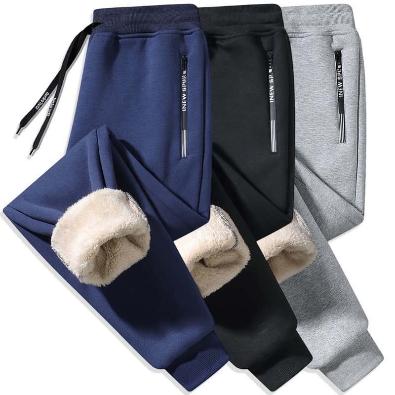 Calça Moletom Forrada Lã Carneiro Unissex Quentinho Inverno 2026 P M G GG Azul Preto Cinza