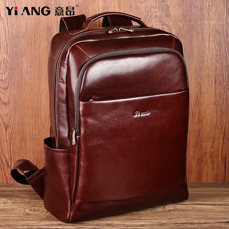 2025 novo estilo mochila masculina de couro genuíno mochila computador grande capacidade viagem de negócios couro macio
