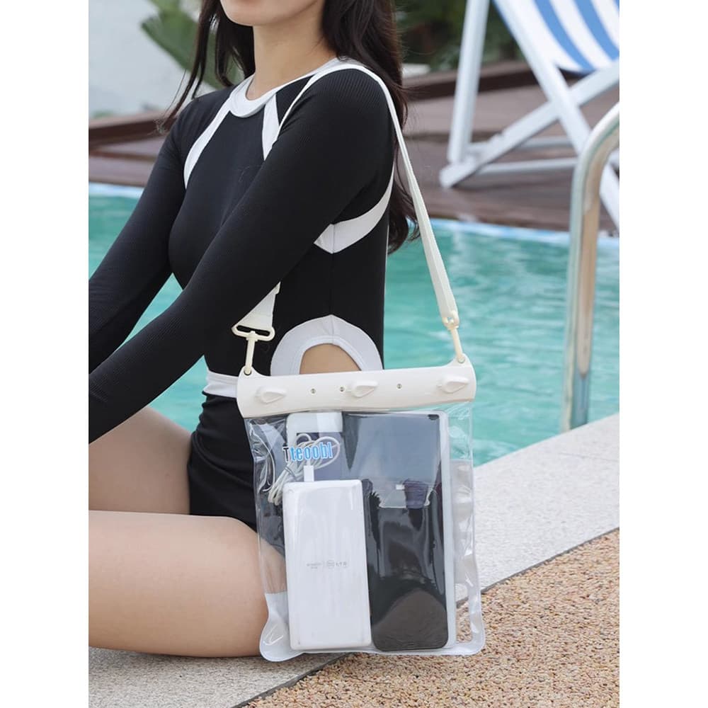 Bolsa à prova d'água para celular, equipamento de deriva, capa de mergulho, grande capacidade, parque aquático, natação,