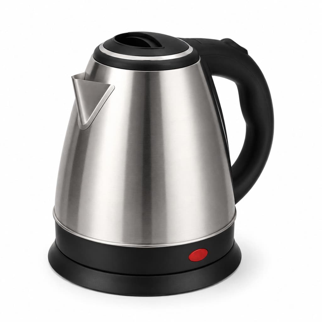 Chaleira Elétrica Inox 2L 1500W 110V com Desligamento Automático, Indicador de Água e Proteção Contra Cozimento a Seco
