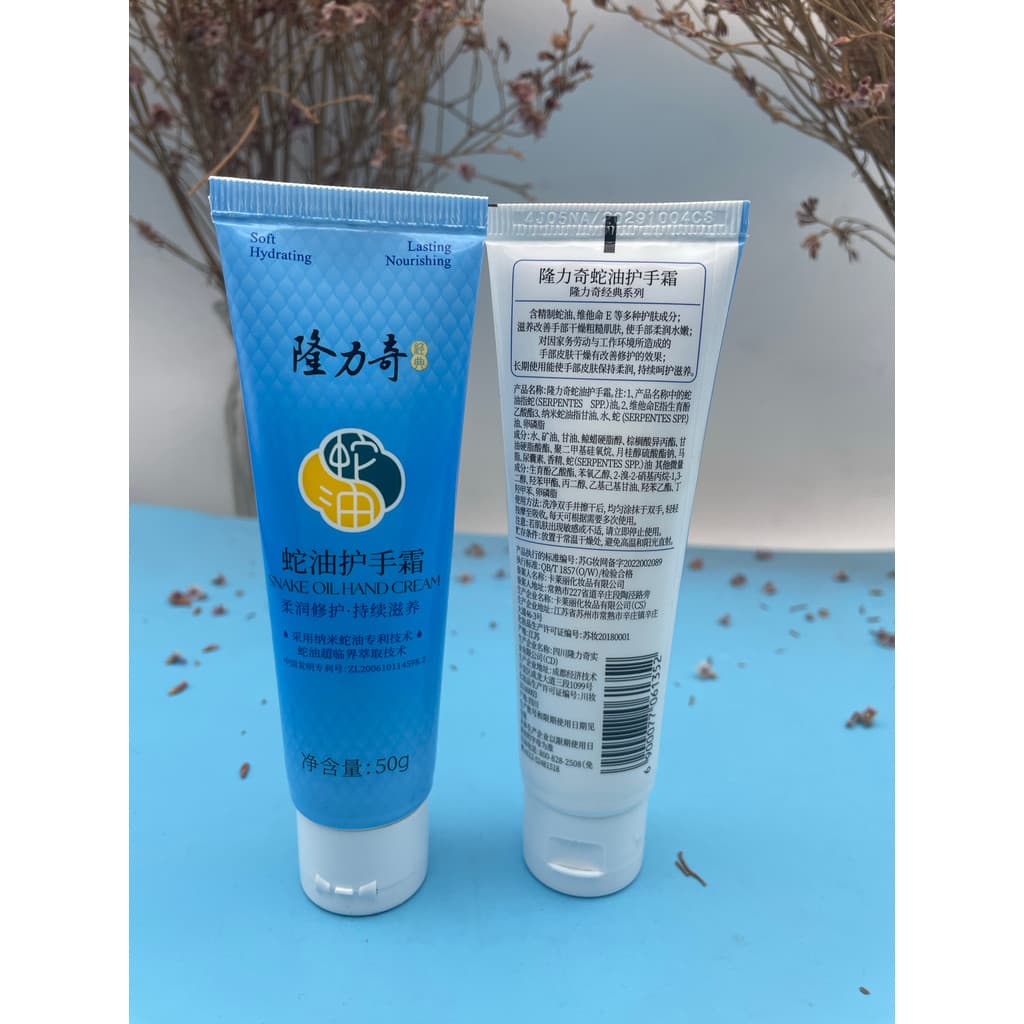 Garantia genuína Longliqi Óleo de Cobra Creme para as Mãos Outono Inverno Hidratante Hidratante Não Oleoso 50g