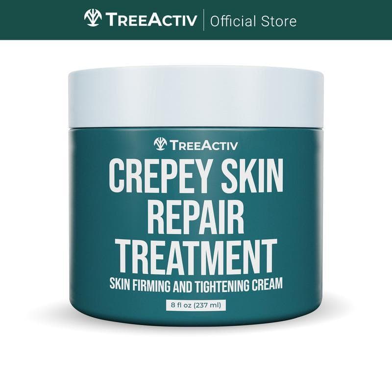 Tratamento TreeActiv para Reparação de Crepey | 8oz Firmador e Hidratante para Rosto, Pescoço e Corpo | Com Ácido Hialur