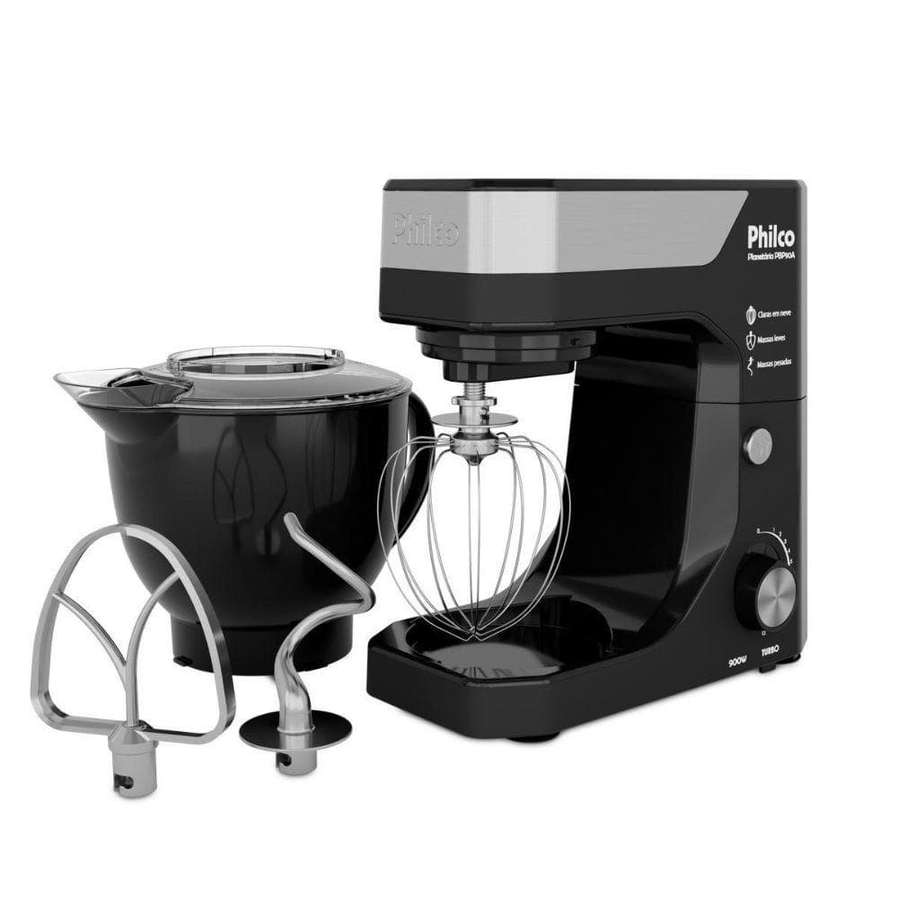 Batedeira Planetária 900W Philco PBP90A 12 Velocidades Preta