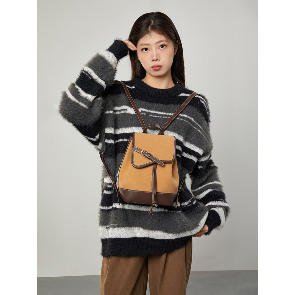 High-End nicho mochila senhoras 2026 novo estilo Design pequena mochila meninas outono inverno Casual couro saco feminin