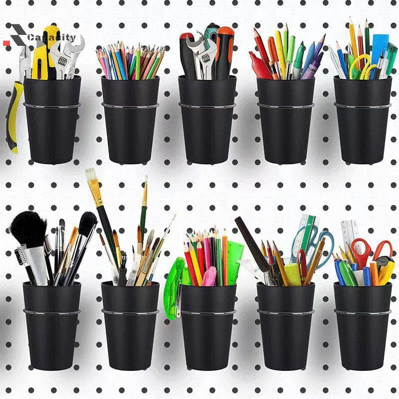Capacidade 1 Conjunto Pegboard Suporte De Copo Acessórios Para Sala Artesanato Gancho Cestas Fita Organizador Parafuso F