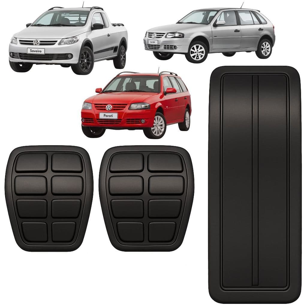 Kit Capa Pedal Gol Parati Saveiro Voyage Passat Royale Preto