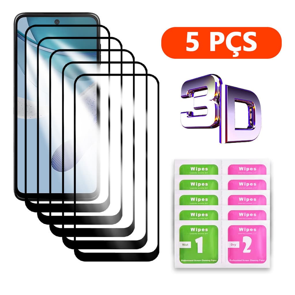 Kit 5 Película 3D Vidro Temperado Para Todos Motorola Moto G Series