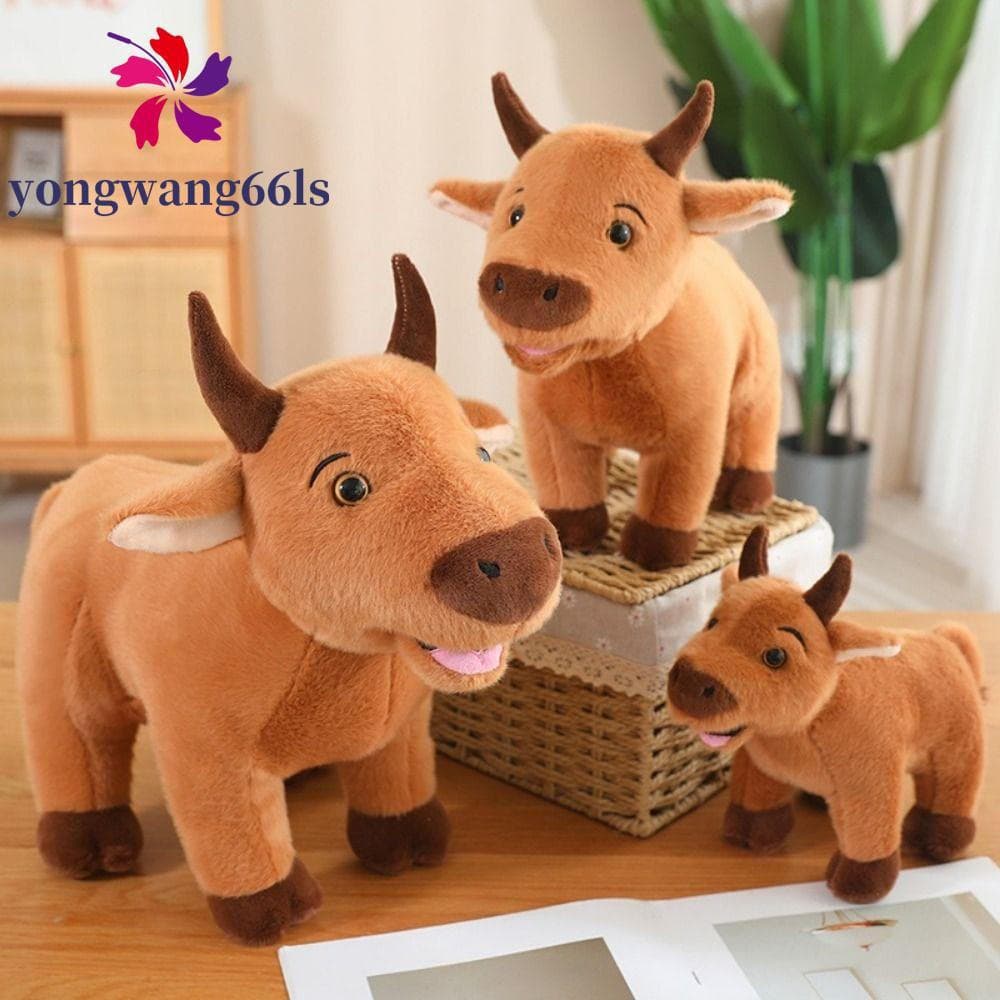 YONGWANG Bisturi Bull Brinquedos De Pelúcia , Simulação De Boneca Animal De Gado Touro , Realista