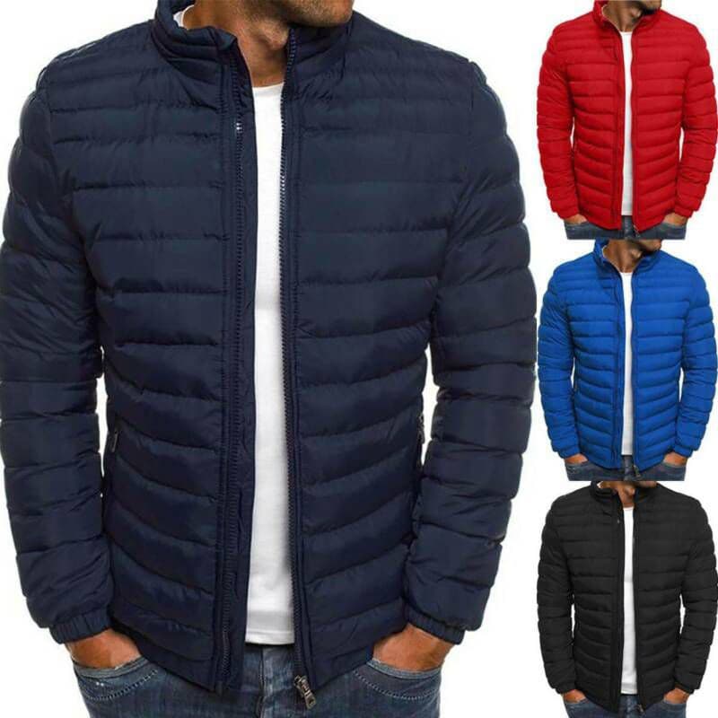 Casaco Quente Masculino, Jaqueta de Pluma Leve para o Inverno TNJA