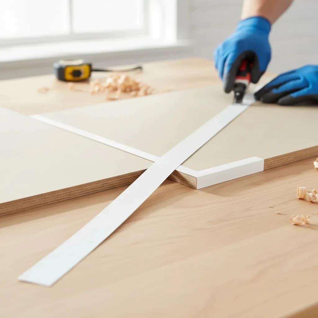 Fita PVC Móveis Branca 22mm x 50 metros  para MDF Texturizado