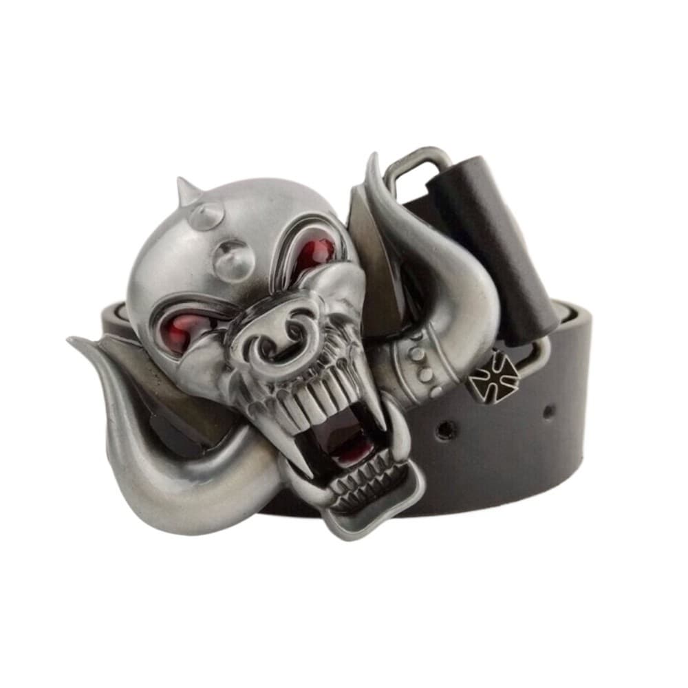 Cinto Com Fivela Bandas Rock Metal Motorhead Lemmy Kilmmister Carro Moto Black