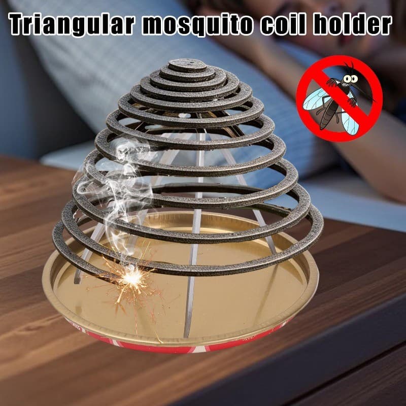10 Conjuntos De Suporte De Bobina De Mosquito De Metal Resistente Com Bandeja De Cinzas , Ao Calor Portátil , Para Uso I