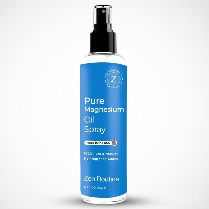 Spray de Óleo de Magnésio Puro |   8 fl oz/237 ml |   Zen Routine - Spray de Magnésio de Grau USP - Conforto