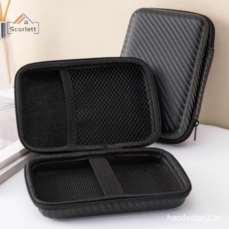 [Scarlett] Carregador De Telefone EVA Portátil Barbeador Bolsa Com Zíper Estojo De Proteção Cabo De Dados De Disco Rígid