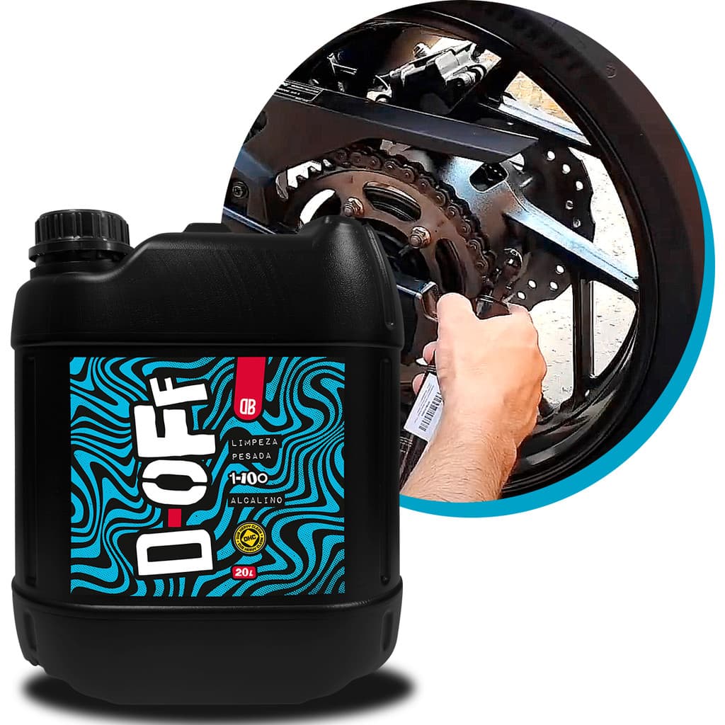 Desengraxante Alcalino D-OFF 20L Concentrado Limpeza Pesada Motor Chassis Rodas Automotivo Dub Boyz
