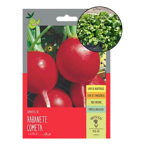 Sementes Rabanete Cometa 565 Sementes Plantio Horta