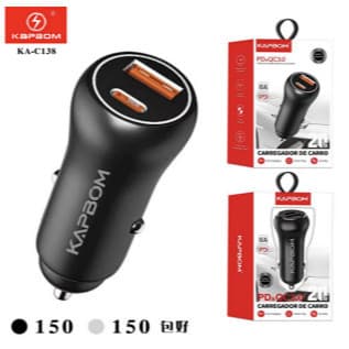 Fonte Carregadora tipo c/usb veicular Turbopower! 20w