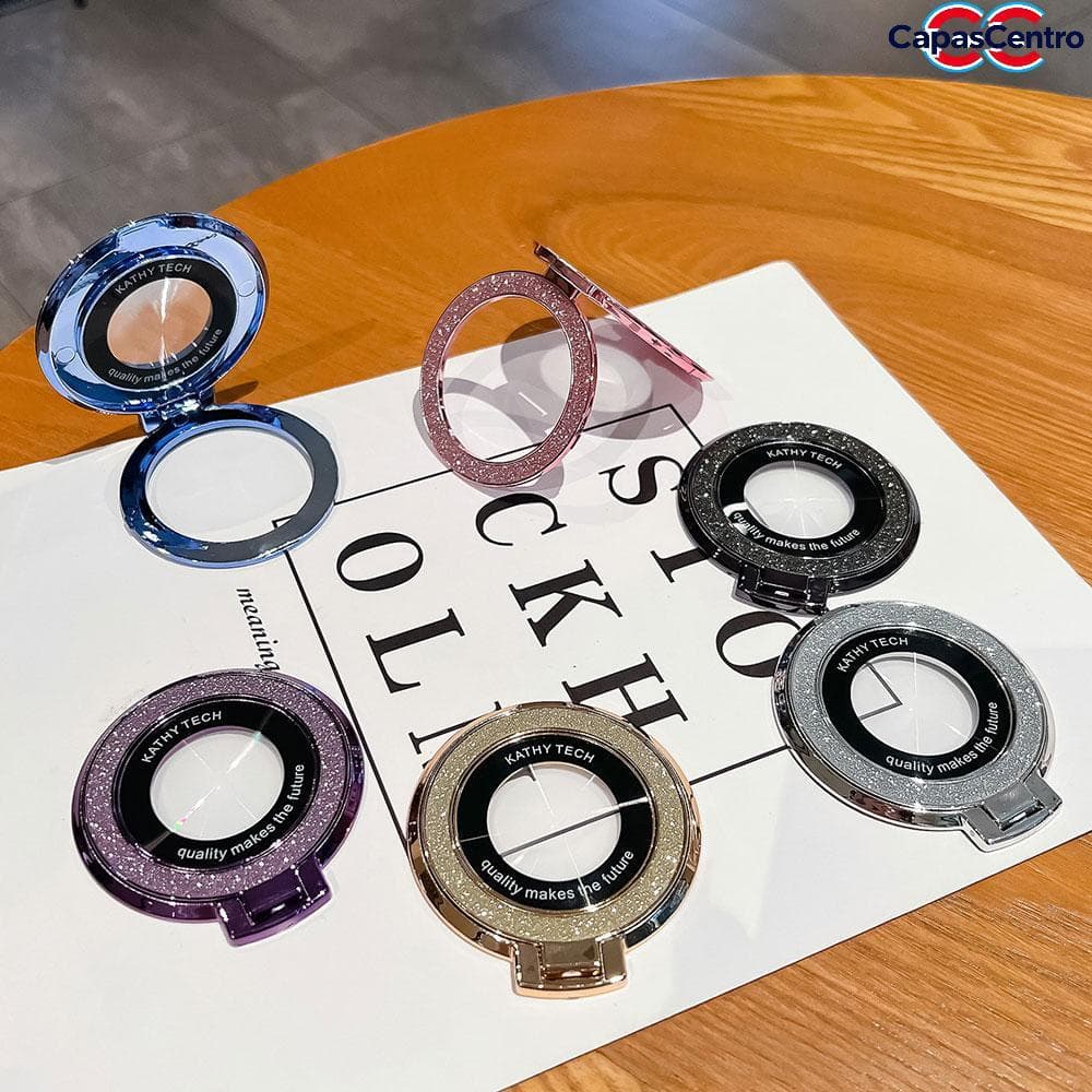 Suporte Para Anel De Metal Brilhante De Dedo Celular Compatível Com