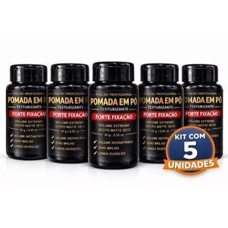 kit 5 Pomada Em Pó modeladora Alpe texturizante Para Cabelo Volume Instantâneo Efeito Matte