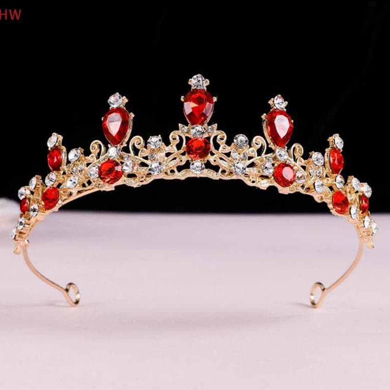 Coroa de Cristal Elegante e Colorida, Adequada para Mulheres e Meninas, Acessório de Cabelo com Strass para Noivas e Pri
