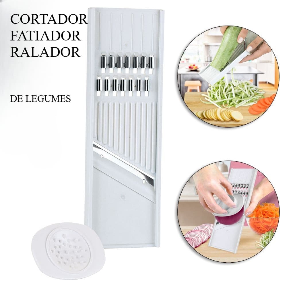 Ralador Fatiador Cortador de Verduras Legumes Frutas Queijo Batatas Salada Premium Prático Cozinha