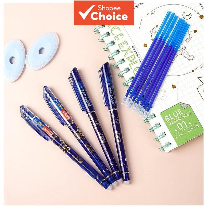Caneta De Gel Com Ponta De Bala Azul De 0.5 Mm Tinta De Fricção Apagável Para Conjunto De Esferográfica De Escrita Suave