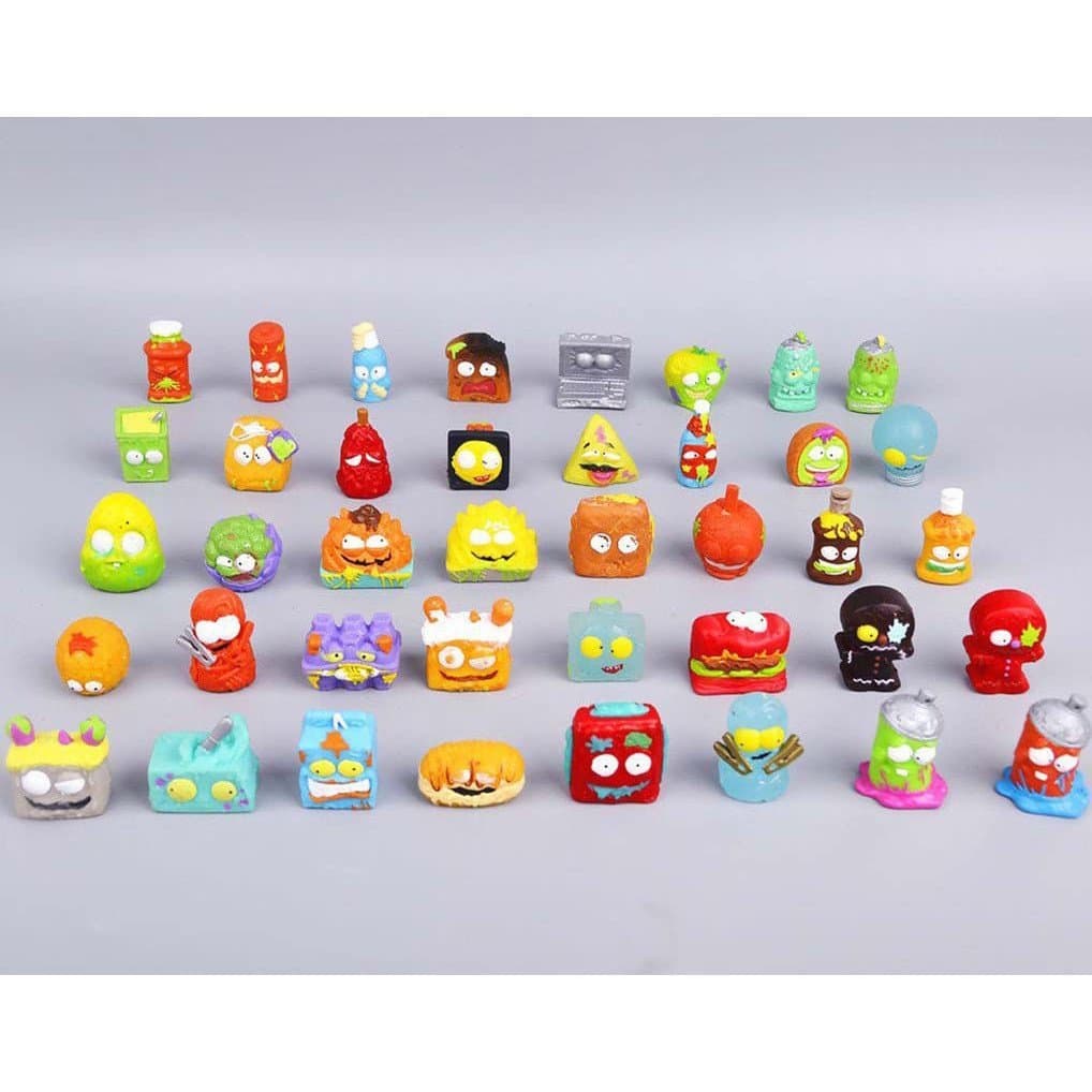 [ Pronta Entrega ] 50 peças Lixo Moos Figura do Gangue do Supermercado em Resina Ecológica 2-3cm Brinquedos Infantis