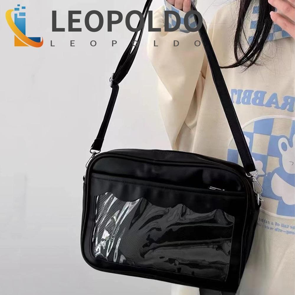 Bolsa Ita Transparente LEOPOLDO , De Ombro Uniforme Y2K PU JK Crossbody De PVC Harajuku De Grande Capacidade Lolita