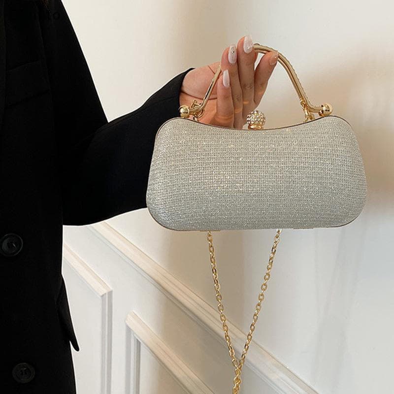 [Dhiint] Bolsa De Noite Com Corrente Para Jantar , Ombro Mulheres Crossbody Da Moda Vintage Axilas