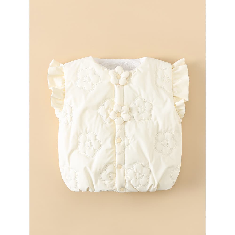 Roupas de bebê sem mangas colete outono inverno casaco acolchoado jaqueta forro de lã do bebê engrossado quente acolchoa