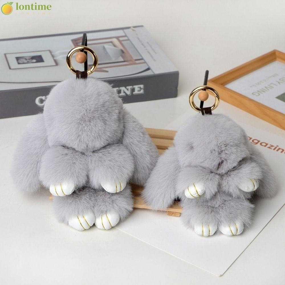 Chaveiro De Coelho LONTIME , Artificial Com Pele , Pompom Fofo Pom Joias Presentes