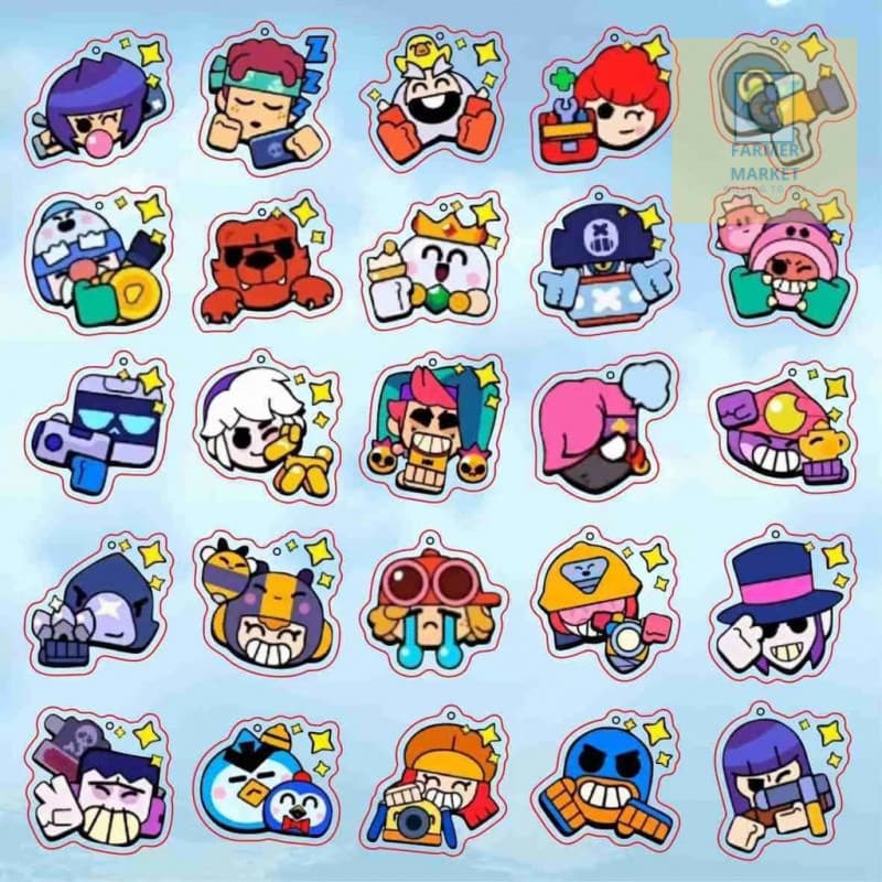 Brawl Estrelas Emoji Chaveiro Spike Schoolbag Pequeno Pingente Presente De Aniversário