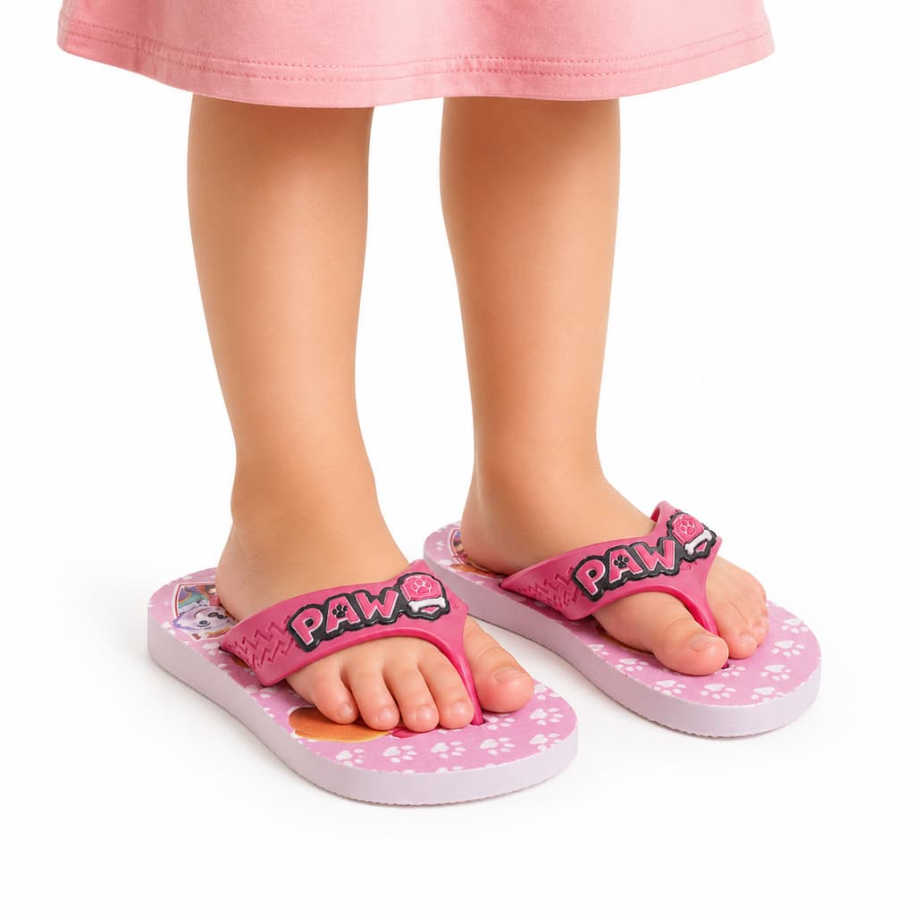 Chinelo Infantil e Bebê Menina Leve e Resistente - Chinelinho Patrulha Kids