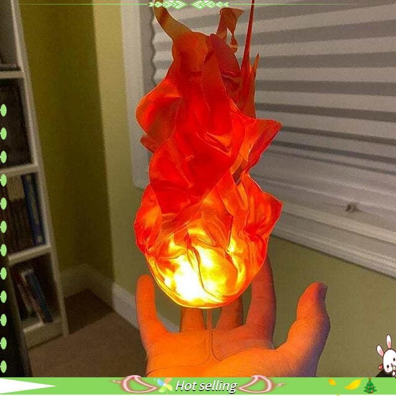[Qualidade C] Bola De Fogo Mágica De Halloween Na Mão Casa Decoração LED Ornamentos Requintados Festa Fácil De Usar Verm