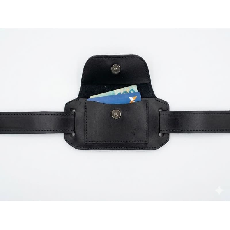 Kit Svg Cinto Social Dupla Face Unissex Com Abotoadura Na Cintura Com Porta Cartões - Confortável, Discreto e Versátil