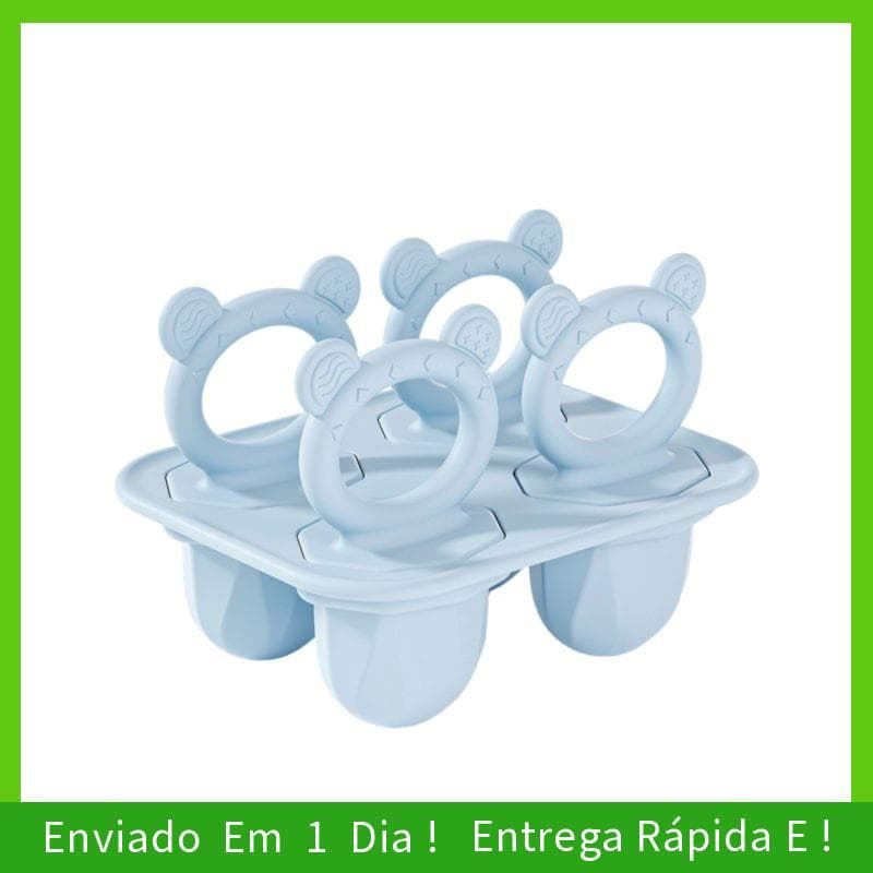 - joyce Mini 4 Cavidades De Silicone Para Alívio De Dentição , Respiração , Moldes Bebês , Molde De Gelo , Leite Materno