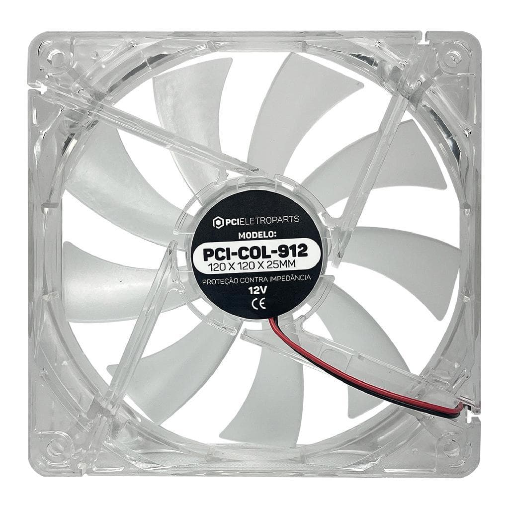 Microventilador 120x20x25mm Cooler Transparente 12V