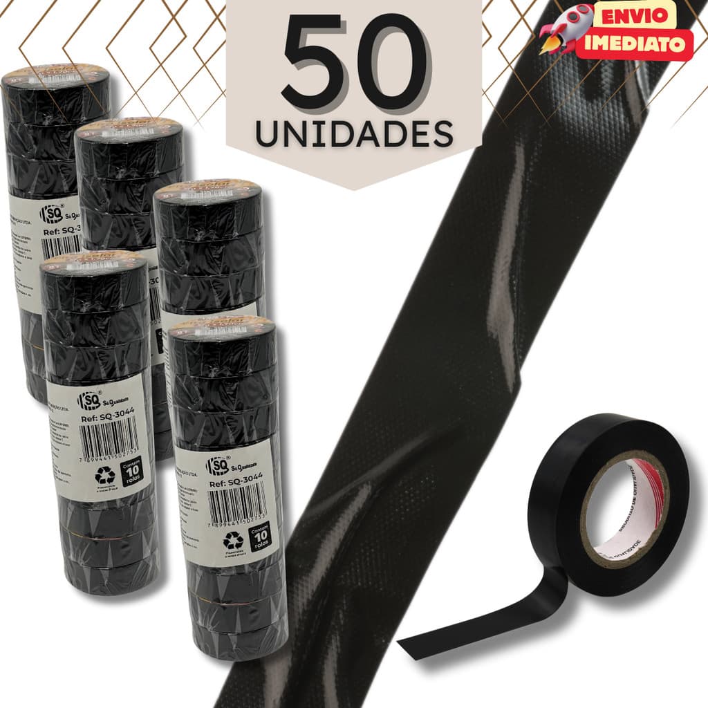 Kit Fita Isolante 5m Antichama - Eletricista Residencial - 10, 20 ou 50 unidades