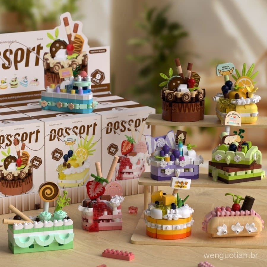 Compatível com Blocos de Construção de Bolo da Série LEGO Dessert Party Brinquedos Educativos de Montagem para Crianças
