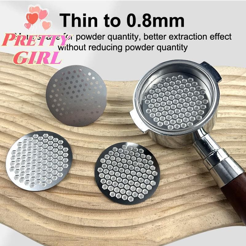[Pretty ggirl] 1 Peça Barista DIY Acessórios Espresso Puck Screen Filtro De Café 51mm 53mm 58.5mm Portaffiter Suporte Re
