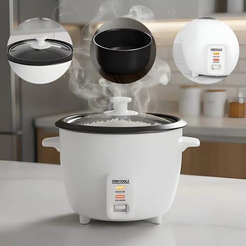 Panela Arroz Elétrica Capacidade 13 Litros Cozimento Rápido Automática 220v Branca