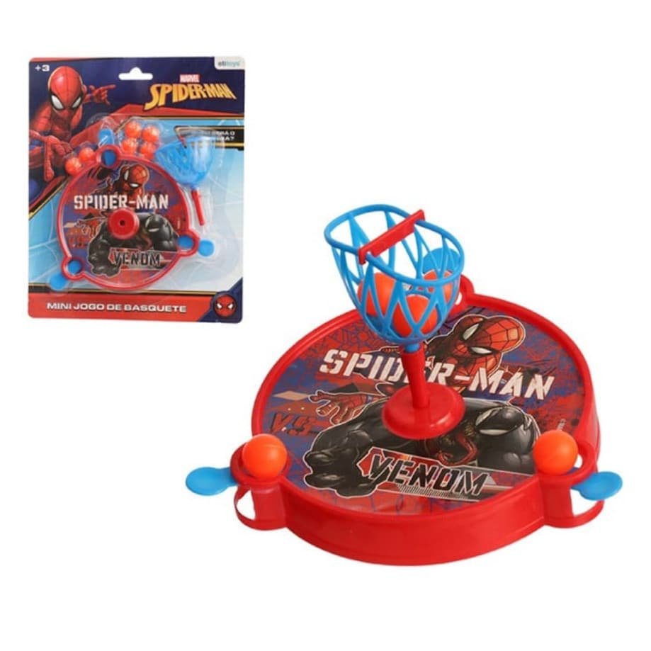 Brinquedo Mini Jogo Basquete 8 Peças Homem Aranha Spider Man
