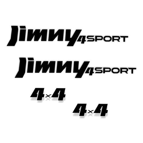 Adesivos Lateral Suzuki Jimny 4 Sport 4sport 4x4 Cor Preto  Preto