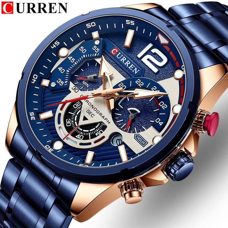 CURREN Marca Top Luxo Original Relógio Masculino Moda Criativos Esporte Casual Quartz Presente à prova d'água 8395X