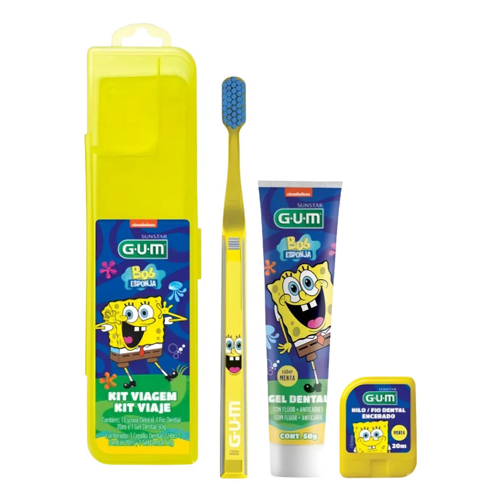 Kit Escovaçao Dental Bob Esponja Gum