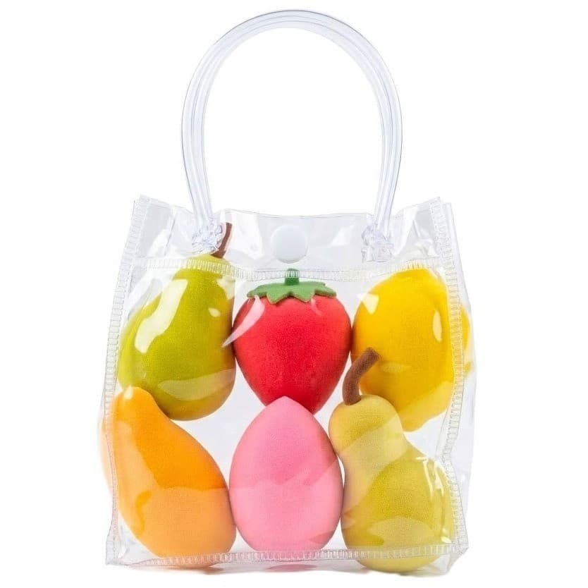 Esponjas para Maquiagem de Frutas com Bolsinha Beauty Blender Macia Presente